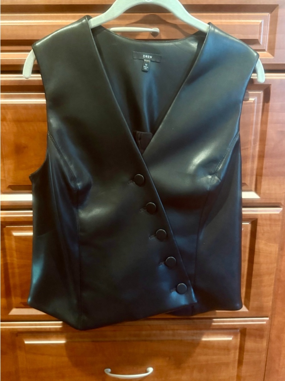 Drew Faux Leather Vest Size Medium